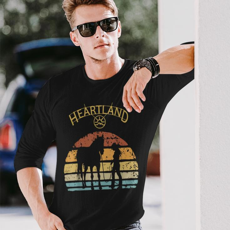 Heartland Retrointage Sunset Langarmshirts Geschenke für Ihn