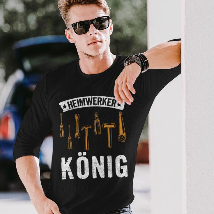 Heimwerkerkönig Diy Craftsman Saying Langarmshirts Geschenke für Ihn