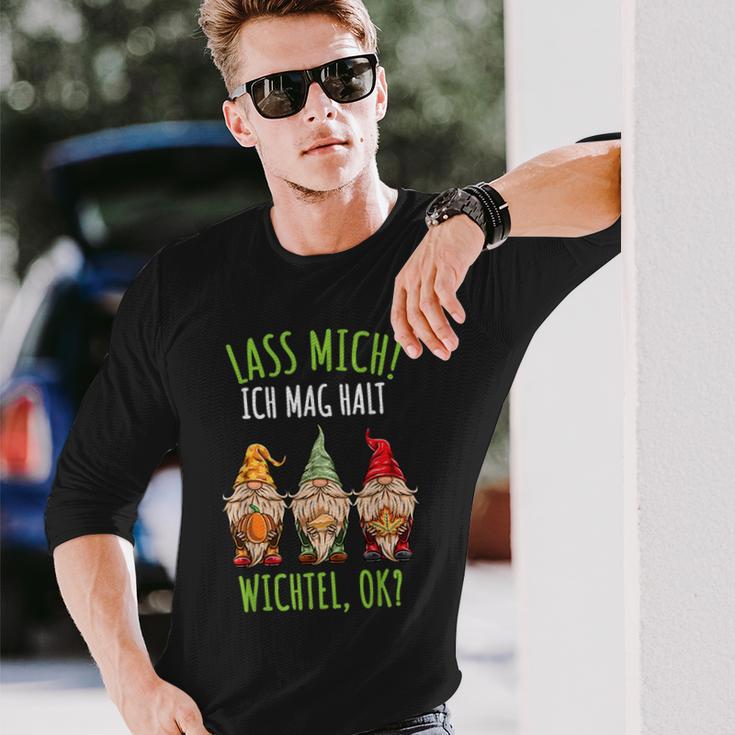 Herbst Lass Mich Ich Mag Wichtel Langarmshirts Geschenke für Ihn