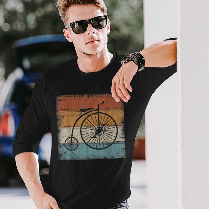 High Wheel Retrointage Bike Cyclist Langarmshirts Geschenke für Ihn