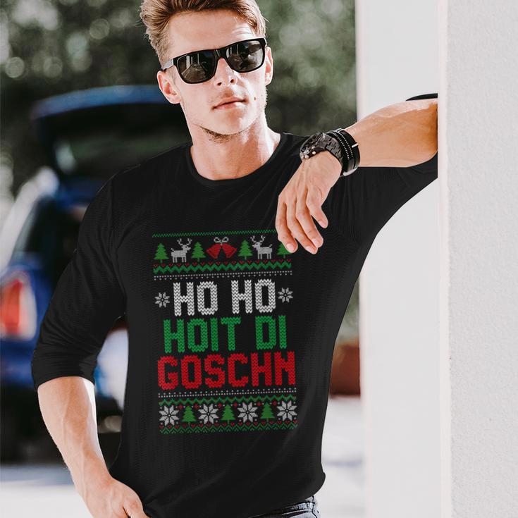 Ho Ho Hoit Di Goschn Ugly Xmas Ugly Christmas Langarmshirts Geschenke für Ihn