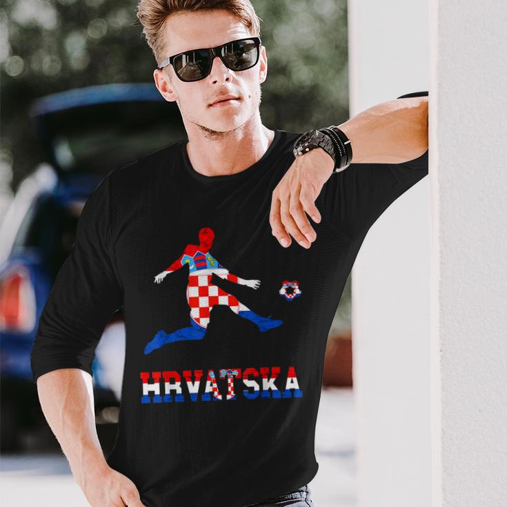 Hrvatska Croatia Croatia Football Team Croatia Croatia Football Langarmshirts Geschenke für Ihn