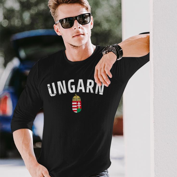 Hungaryintage Hungary Hungarian S Langarmshirts Geschenke für Ihn