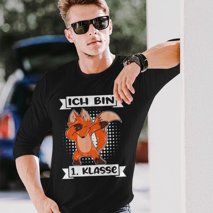 Ich Bin 1 Klasse Einschulung Junge Fuchs Schulanfang Schulan Langarmshirts Geschenke für Ihn