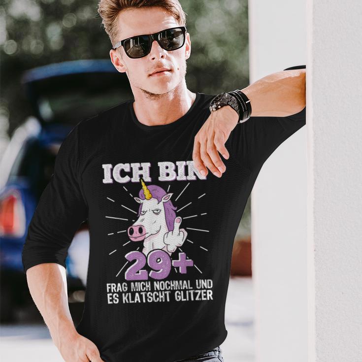 'Ich Bin 29 Mittelfinger 30 Years Old' Langarmshirts Geschenke für Ihn