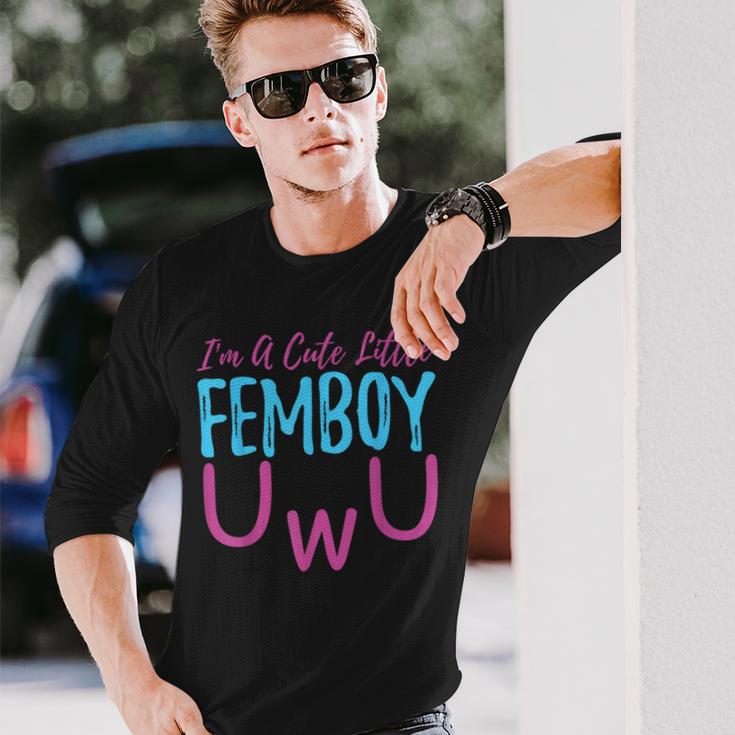 Ich Bin Ein Netter Kleiner Femboy Uwu Crossdressing Crossdresser Langarmshirts Geschenke für Ihn