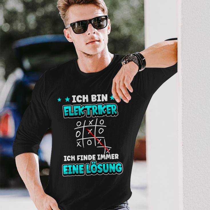 Ich Bin Elektriker Ich Finde Immer Eine Lösheit Ich Bin Elektriker Ich Finde Langarmshirts Geschenke für Ihn