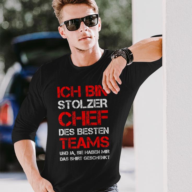 Ich Bin Stolzer Chef Des Besten Teams Colleagues Fun Langarmshirts Geschenke für Ihn