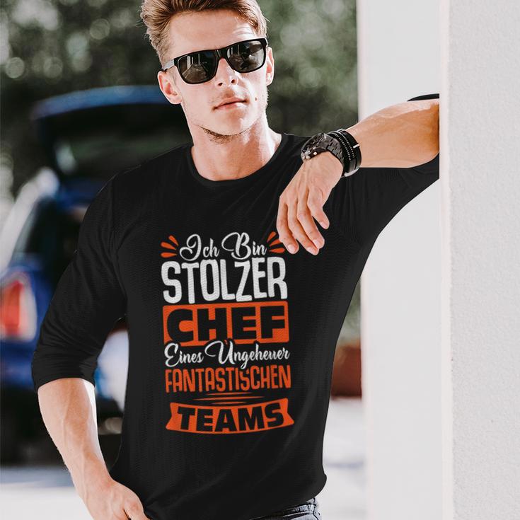 Ich Bin Stolzer Chef Einer Ungeheuer Fantastischen Teams S Langarmshirts Geschenke für Ihn