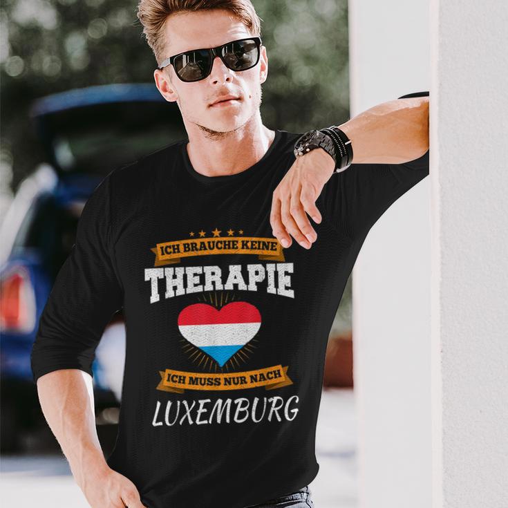 Ich Brauche Keine Therapie Ich Muss Nur Nach Luxembourg Langarmshirts Geschenke für Ihn