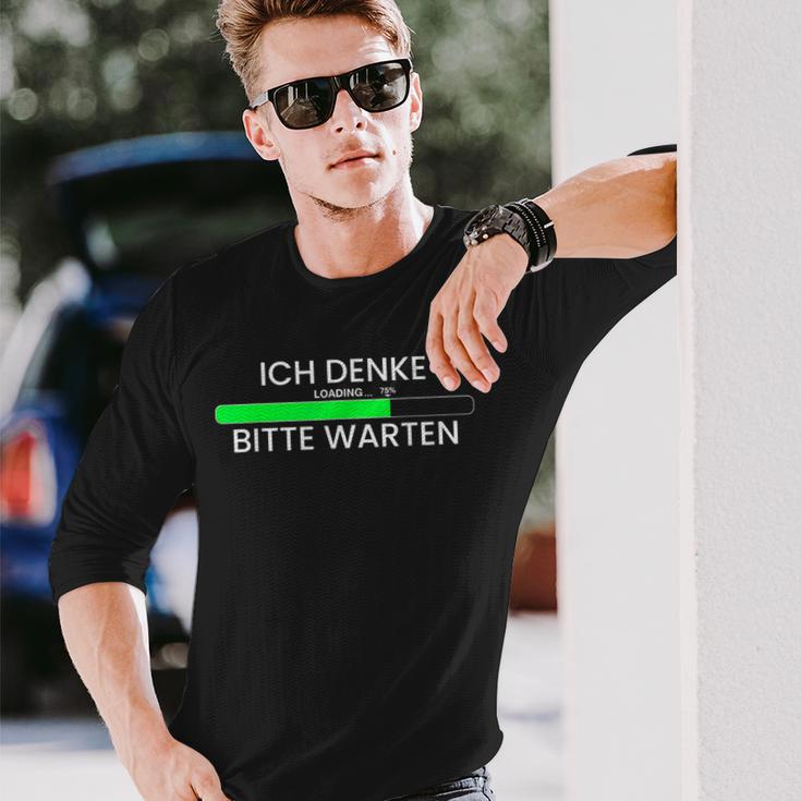 Ich Denke Informatiker It Nerd Itler Programmer Langarmshirts Geschenke für Ihn