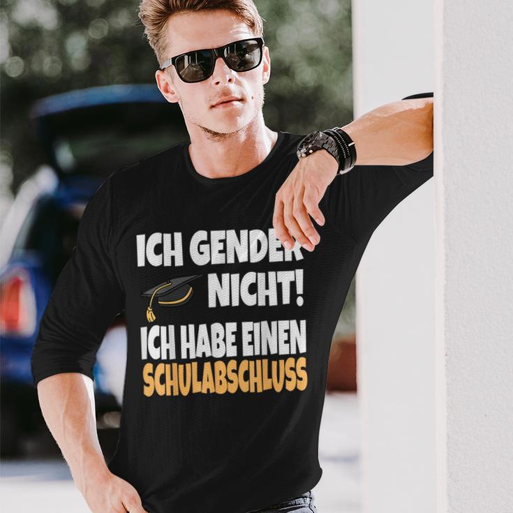 Ich Gender Nicht Ich Habe Einen Schulabschluss German Langarmshirts Geschenke für Ihn