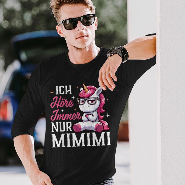 Ich Hörre Immer Nur Mimimi Heulsuse Heul Doch Einhorn German Langarmshirts Geschenke für Ihn