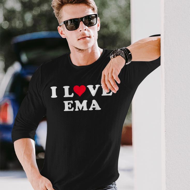 Ich Liebe Ema Passende Freundin & Freund Ema Name Langarmshirts Geschenke für Ihn