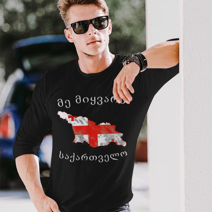 Ich Liebe Georgien Langarmshirts Geschenke für Ihn