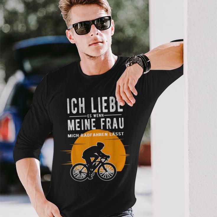 Ich Liebe Meine Frau Wenn Sie Mich Radfahren Lässt Lässt Langarmshirts Geschenke für Ihn