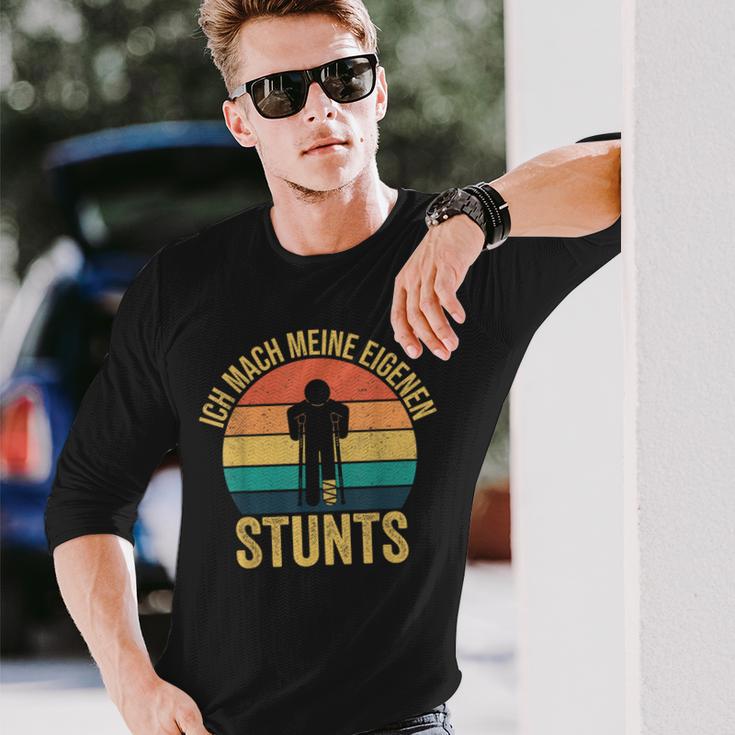 Ich Mache Meine Own Stunts Gipsbein Fussbrochen Langarmshirts Geschenke für Ihn