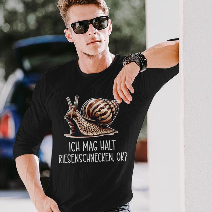 Ich Mag Halt Riesenschnecken Ok Snail Langarmshirts Geschenke für Ihn