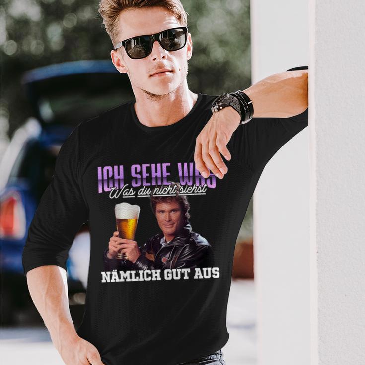 Ich Sehe Was Was Du Nicht Siehst Nämlich Gut Aus Bier Langarmshirts Geschenke für Ihn