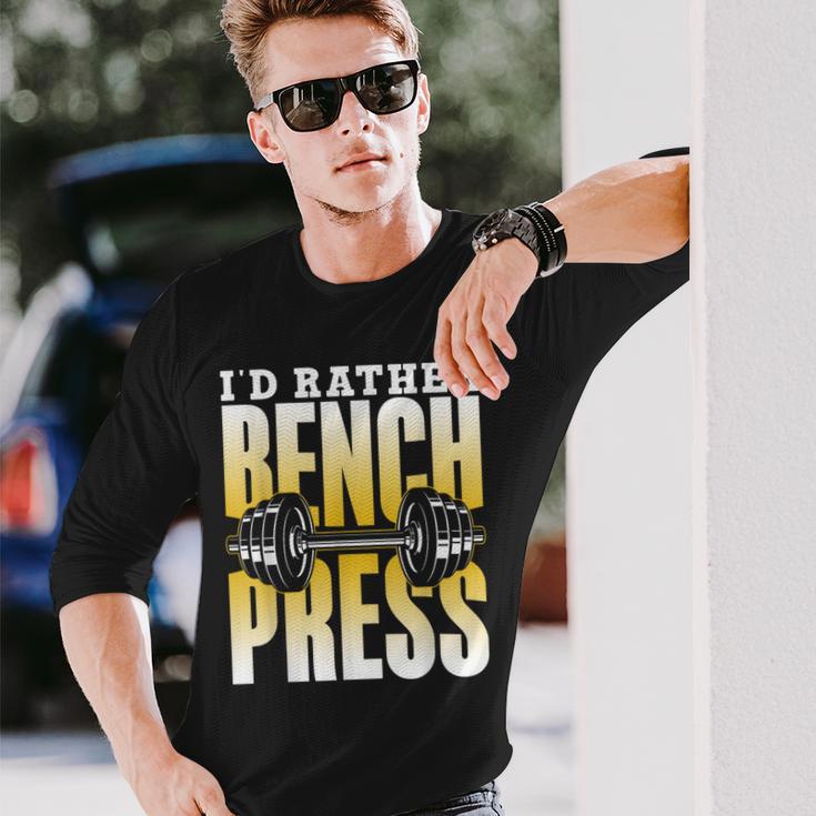 Ich Würde Lieber Bench Press Langarmshirts Geschenke für Ihn