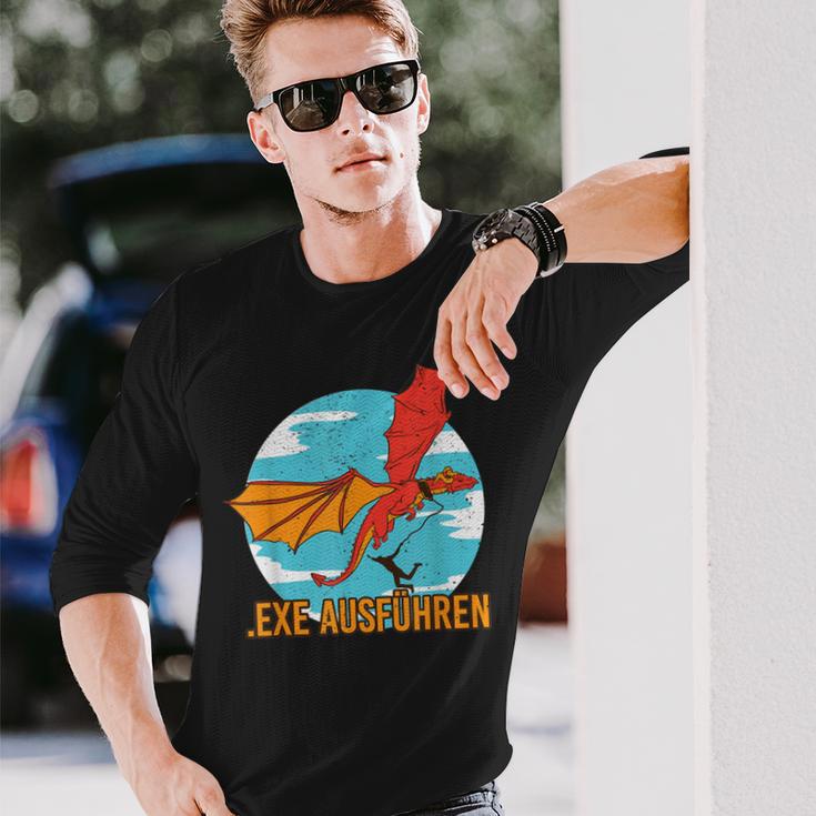 Informatiker Exe Exe Programmer Admin Langarmshirts Geschenke für Ihn