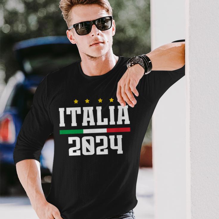 Italien 2024 Italien Flagge Urlaub Reise Langarmshirts Geschenke für Ihn