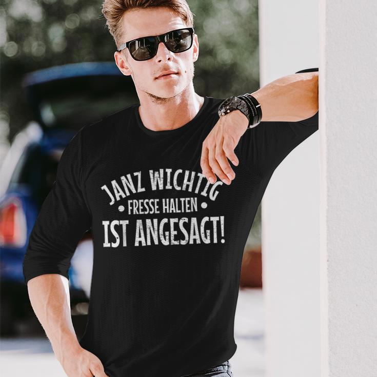 Janz Wichtigfresse Halten Ist Angesagt Langarmshirts Geschenke für Ihn