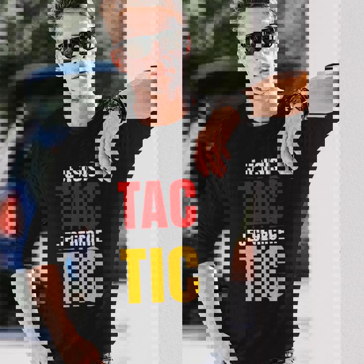 Je Suis Tac Je Cherche Tic Duo Tic Et Tac Deguisement Deux T-shirt à manches longues Cadeaux pour lui