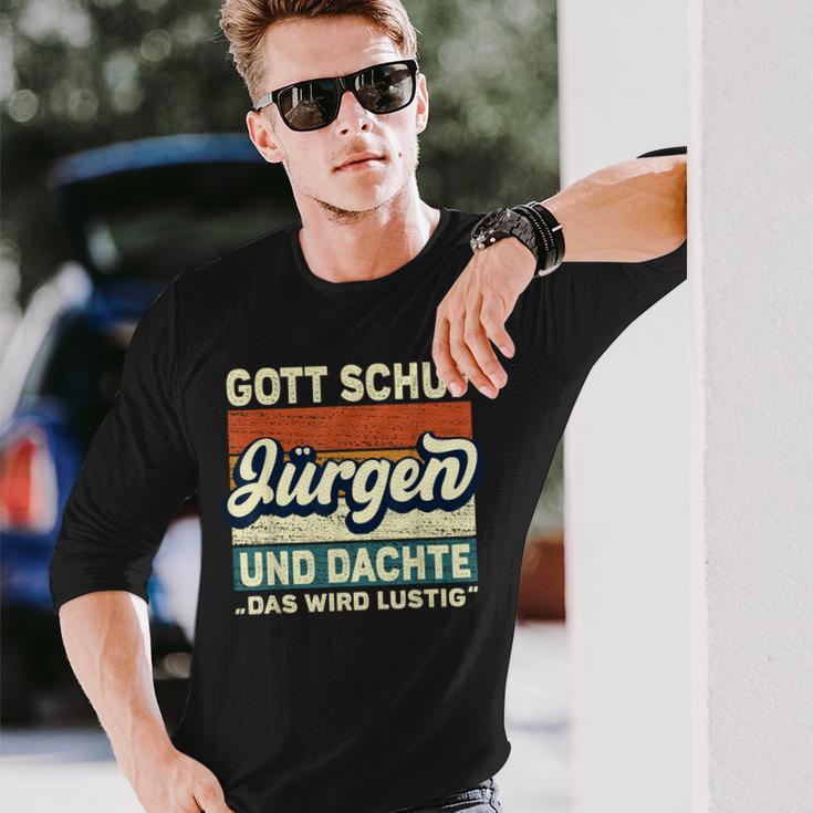 Jürgen Name Saying Gott Schuf Jürgen S Langarmshirts Geschenke für Ihn