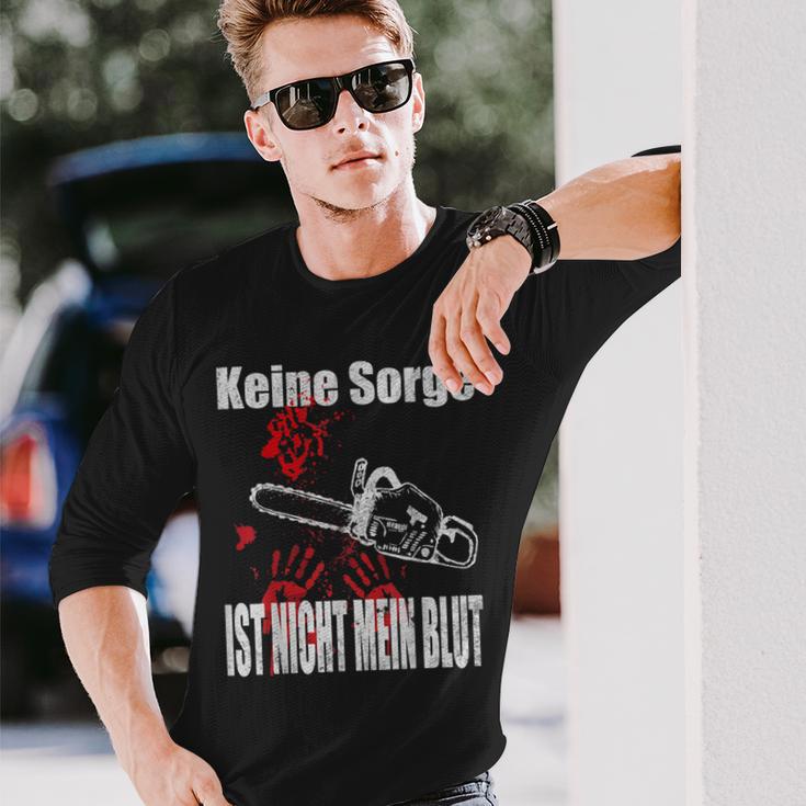 Keine Sorge Ist Nicht Mein Bluten Hands Chainsaw Langarmshirts Geschenke für Ihn