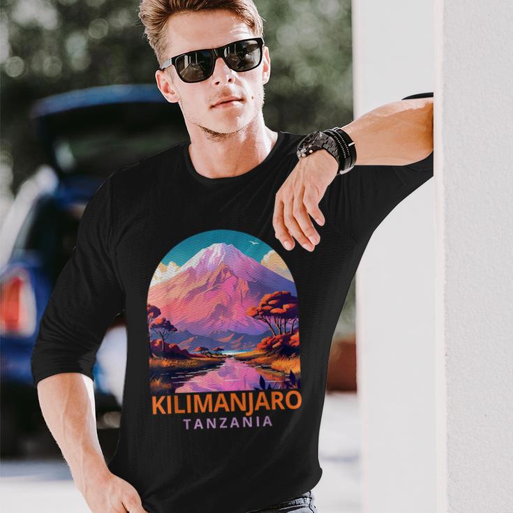 Kilimanjaro Travel Adventure Travel Kilimanjaro Tanzania Langarmshirts Geschenke für Ihn