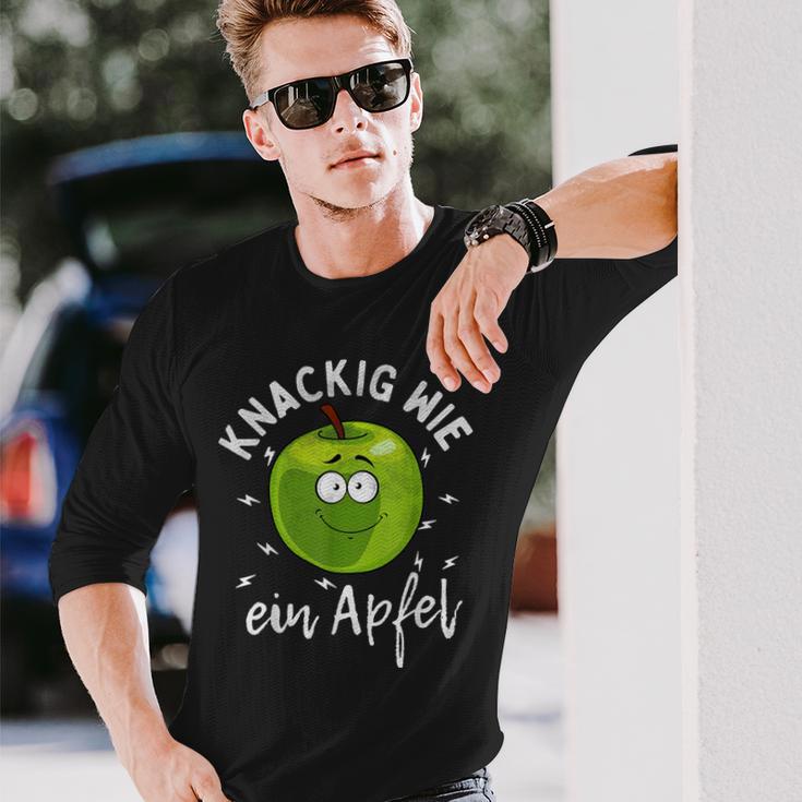 Knackig Wie Ein Apple Nutritionitamin Fruit Apple Saying Langarmshirts Geschenke für Ihn