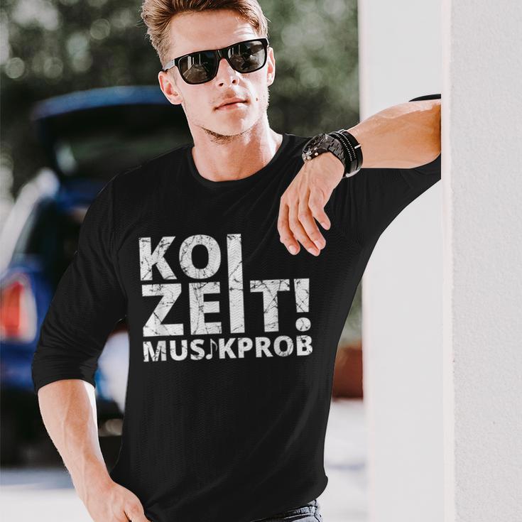 Koi Zeit Musikprob Schwaben Swabian Dialect Langarmshirts Geschenke für Ihn