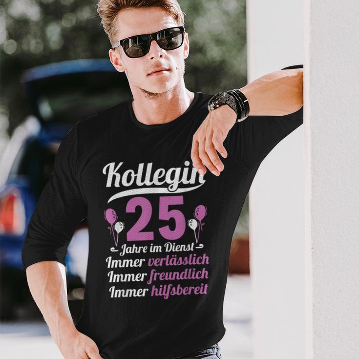 Kollegin Jahre Im Dienst 25 Jahriges Service Anniversary German Lang S Langarmshirts Geschenke für Ihn