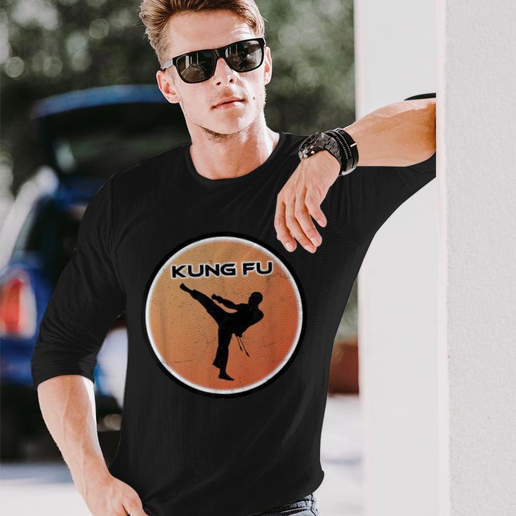 Kung Fu High Kick Langarmshirts Geschenke für Ihn