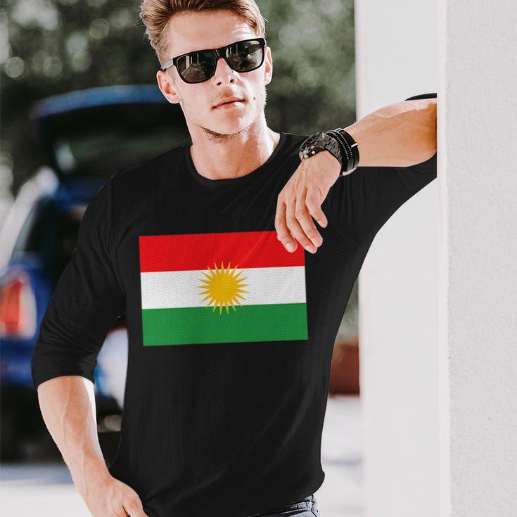 Kurdistan With Kurden Flag Langarmshirts Geschenke für Ihn