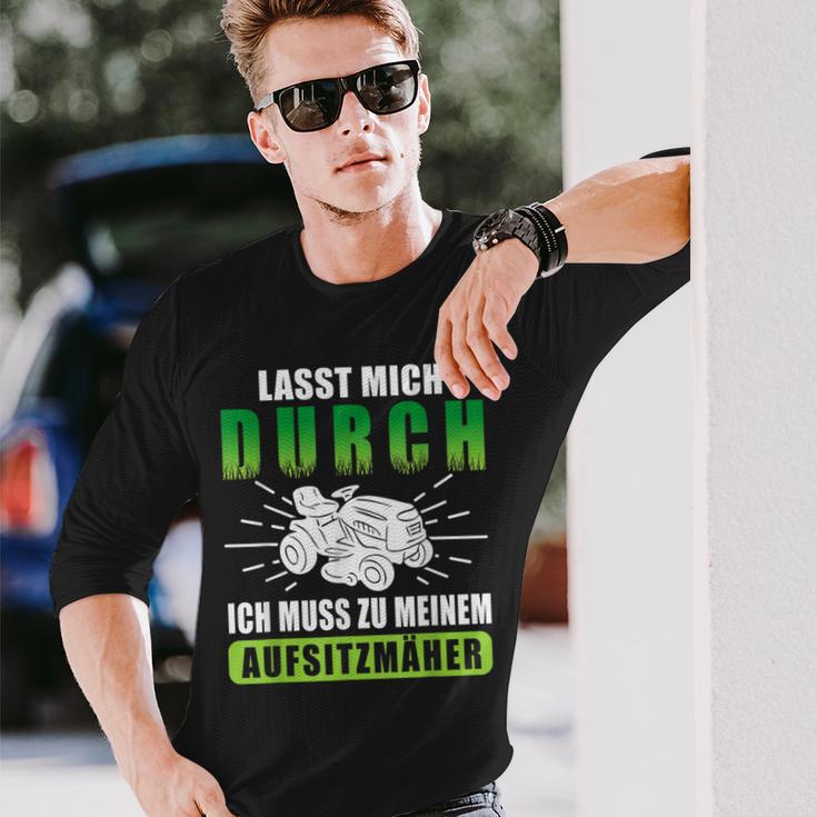 Lab Mich Durch Ich Muss Zu Meinem Ride-On Mower Langarmshirts Geschenke für Ihn