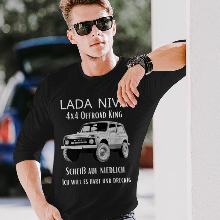 Lada Niva 4X4 Offroad King Langarmshirts Geschenke für Ihn