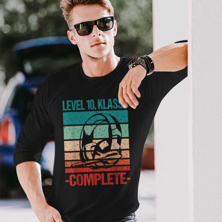 Level 10 Class Complete School Exam Bestanden Graduation S Langarmshirts Geschenke für Ihn