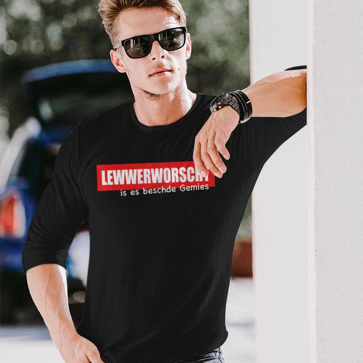 Lewwerworsche Is Es Beschde Gemies Palatine Humour S Langarmshirts Geschenke für Ihn