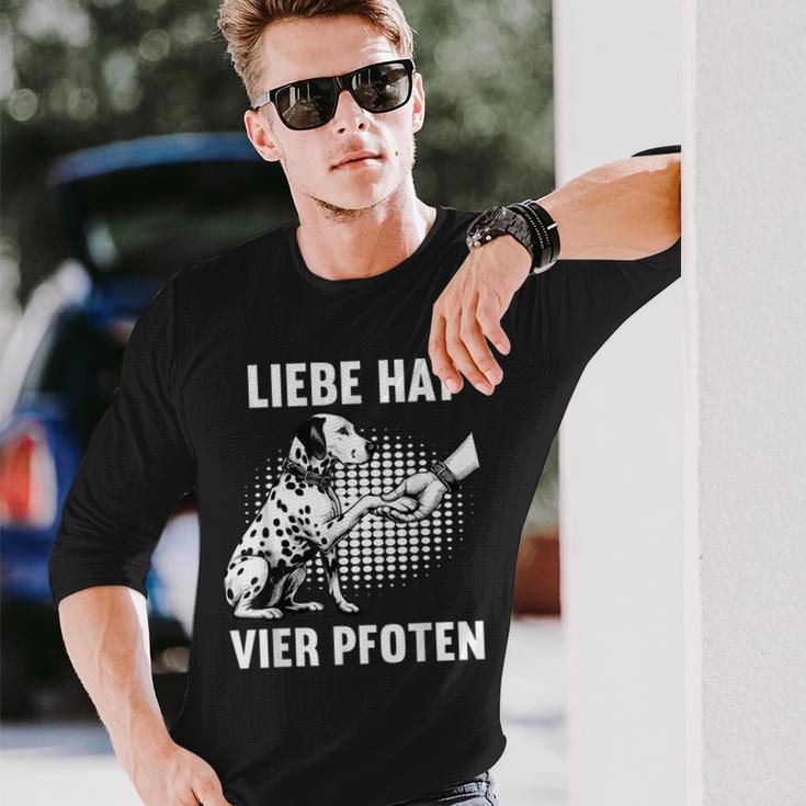 Liebe Hatier Pfoten Dalmatian Dalmatian Owner Dalmatian Langarmshirts Geschenke für Ihn