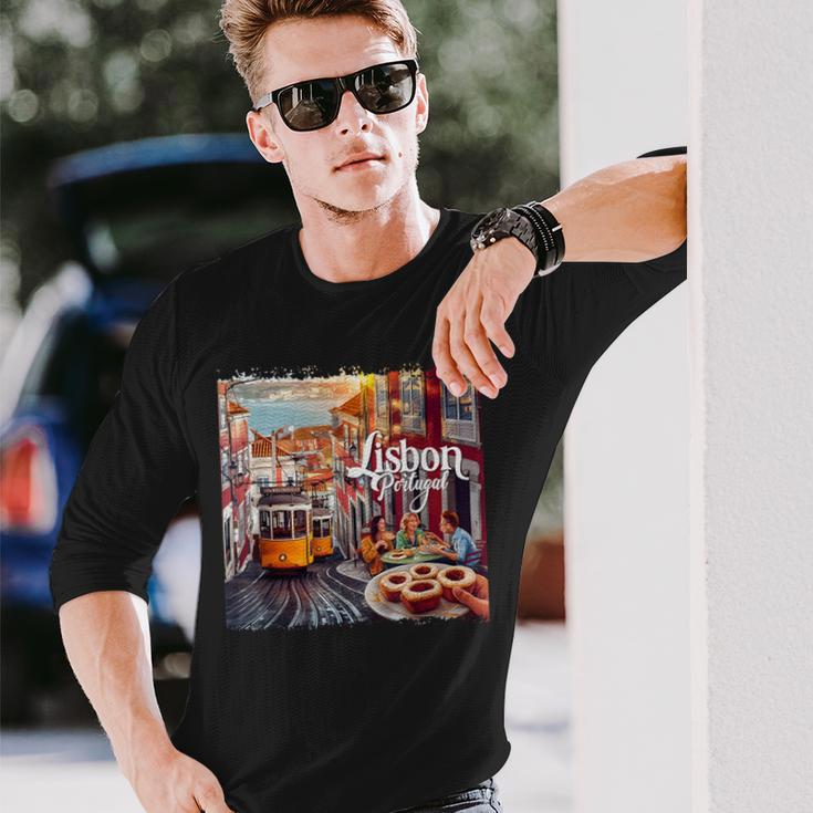 Lisbon Portugal Langarmshirts Geschenke für Ihn