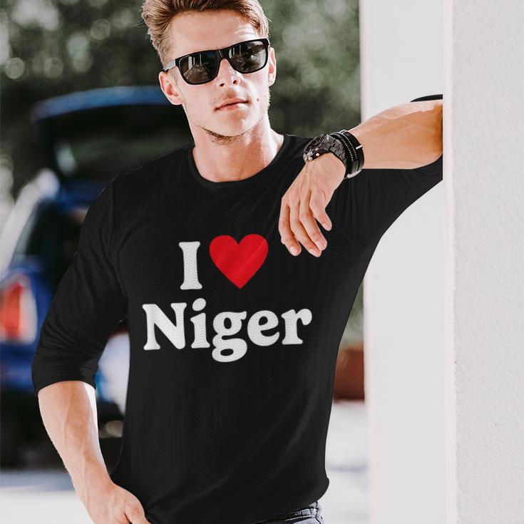 I Love Niger Langarmshirts Geschenke für Ihn