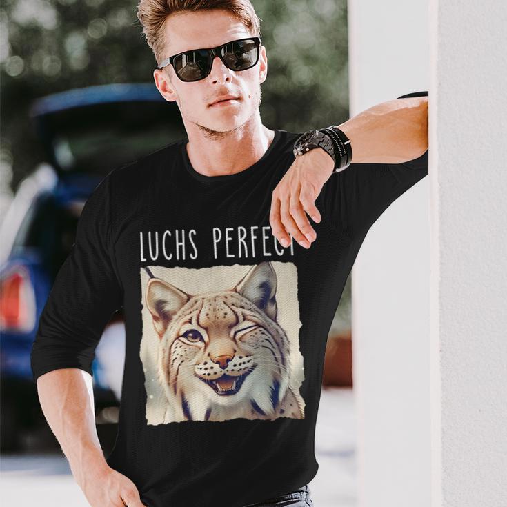 Luchs Perfect X Lynx Bobcat Looks Perfect Lustiger Luchs Langarmshirts Geschenke für Ihn