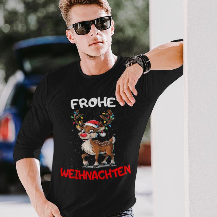 Lustige Rentier Frohe Christmas Langarmshirts Geschenke für Ihn