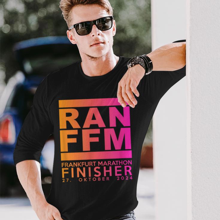 Marathon Frankfurt 2024 Finisher Langarmshirts Geschenke für Ihn