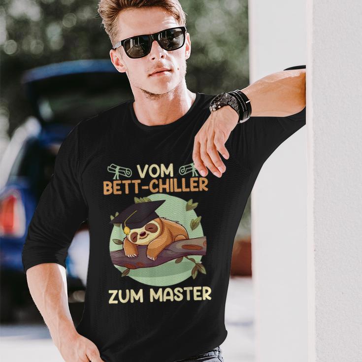 Masterarbeit Bestandenom Bett-Chiller Zum Master Abschluss Langarmshirts Geschenke für Ihn