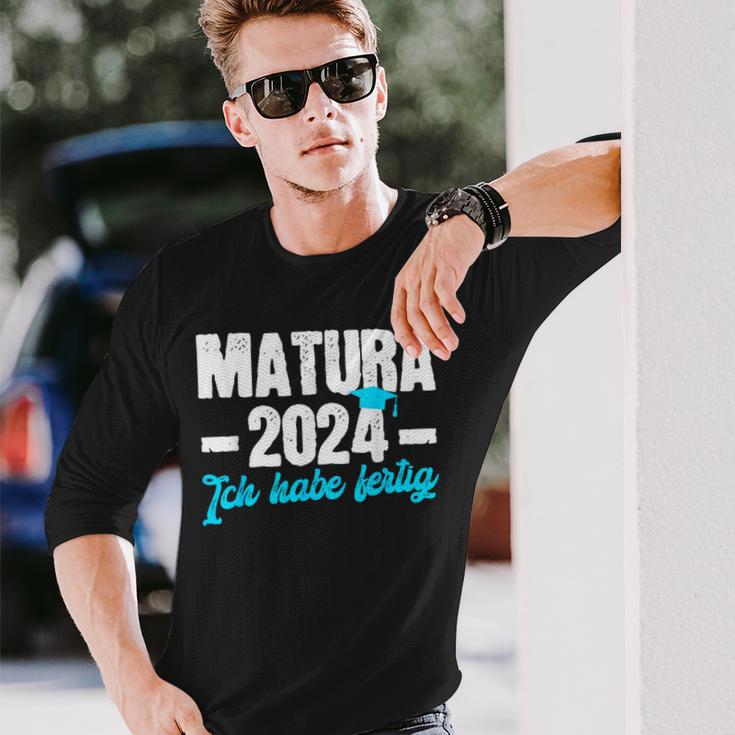 Matura 2024 Ich Habe Fertig Matura Bestanden Langarmshirts Geschenke für Ihn