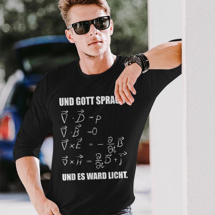 Maxwell Gott Sprach Und Es Ward Licht God Speech And Langarmshirts Geschenke für Ihn