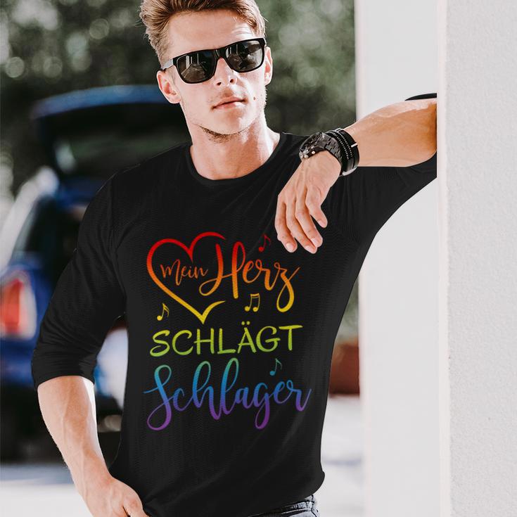 Mein Herz Schlägt Schlager Langarmshirts Geschenke für Ihn